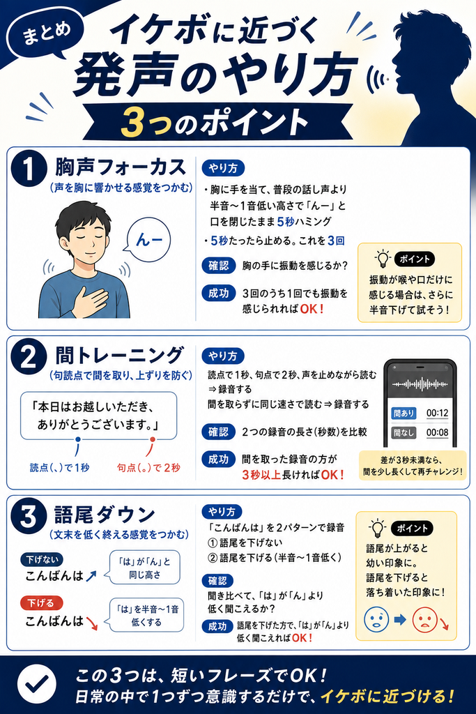 イケボに近づく発声のやり方