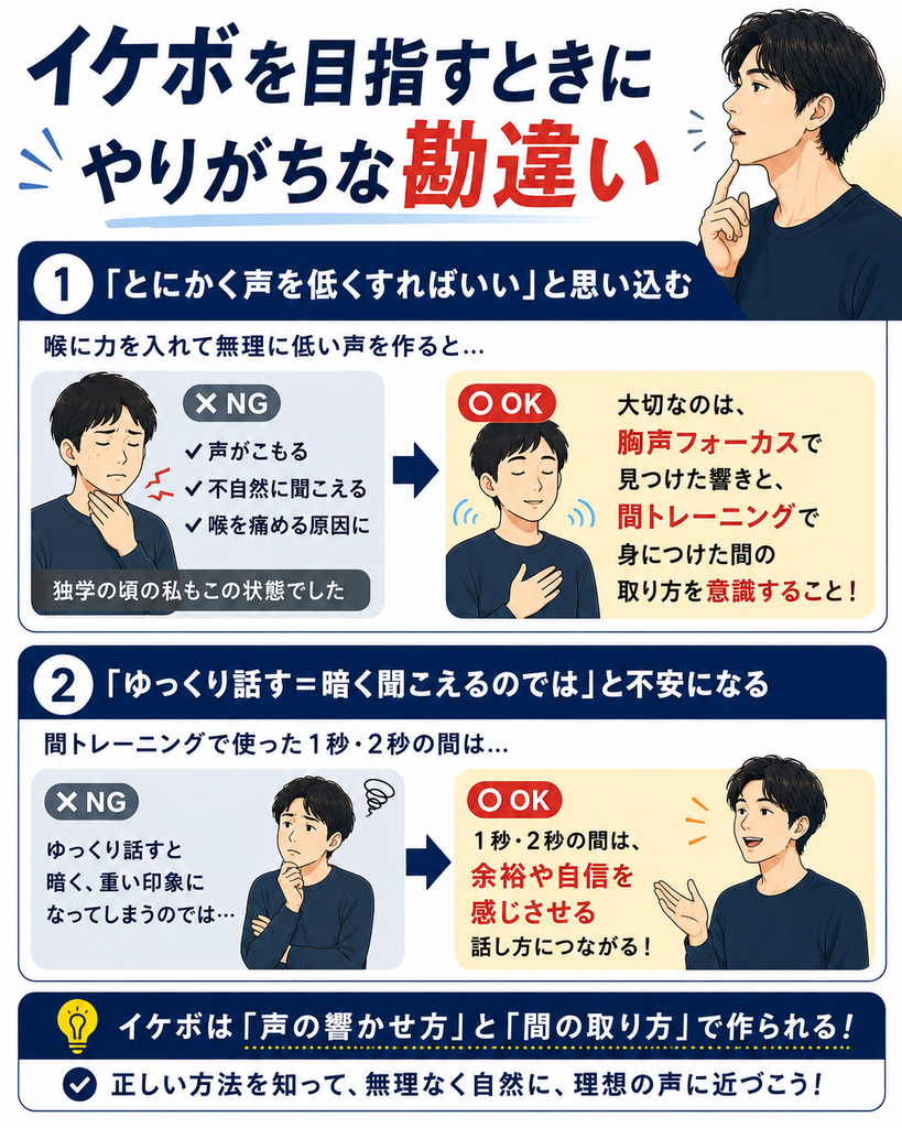 イケボを目指す時のやりがちな勘違い
