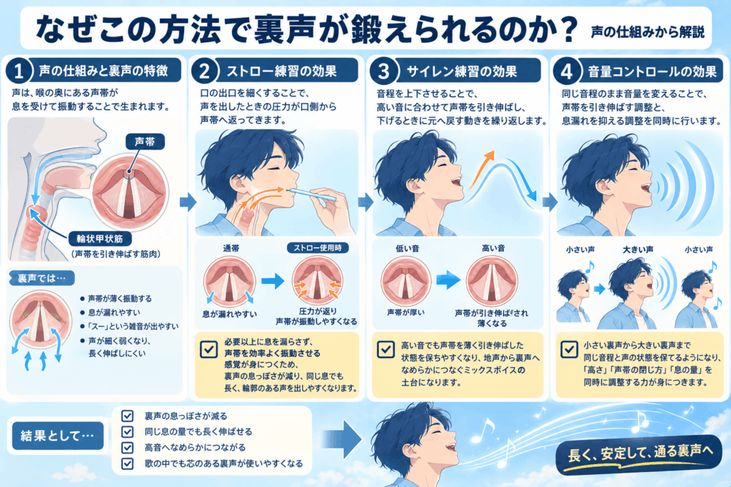 何故裏声を鍛える事ができるのか