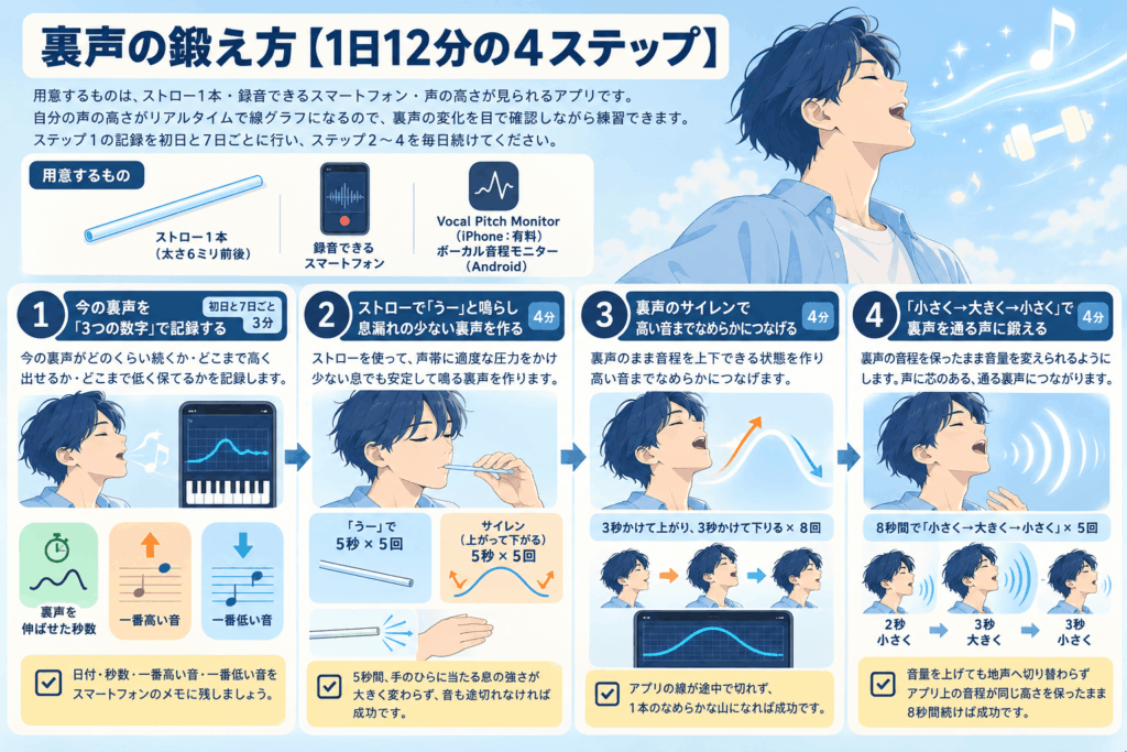 裏声を鍛える4ステップ